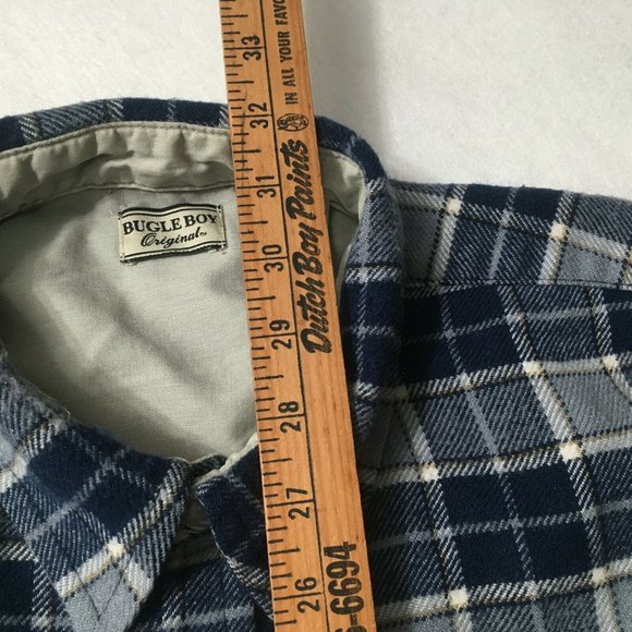 #EE Bugle Boy Originals Casual Long Sleeve Plaid Shirt Mens XL X-Large spackled - Picture 3 of 8
